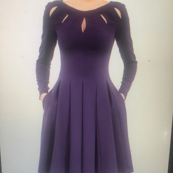 BGL Dresses & Skirts - “BGL” Designer Purple Cut Out Detailed Dress.